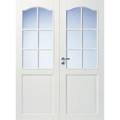 Дверь белая массивная SWEDOOR by Jeld-Wen Craft 111, двустворчатая