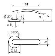 Ручка нажимная Abloy (Аблой) Polar 6/002