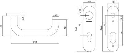 Ручка ASSA ABLOY AHW700UUPZ