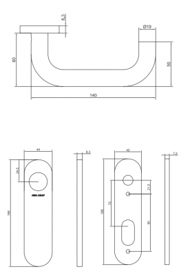 Ручка ASSA ABLOY AHW700UUBL