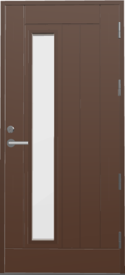 Дверь входная Kaski UOL12 Thermo, тёмно-коричневая, с замком ASSA 8765