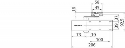 Доводчик ASSA-Abloy (Асса-Аблой) DC140-0 EN2/3/4/5. Требуется доукомплектация