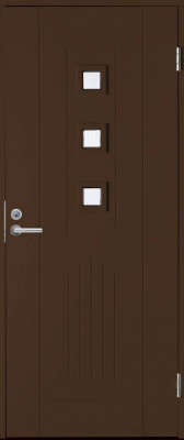Теплая входная дверь SWEDOOR by Jeld-Wen Basic B0060, коричневая (цвет RR32)