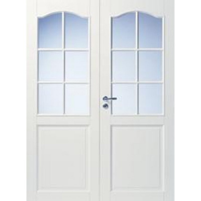 Дверь белая массивная SWEDOOR by Jeld-Wen Craft 111, двустворчатая