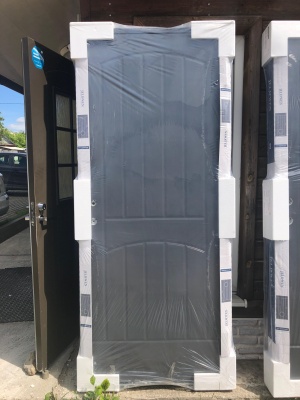 Теплая финская входная дверь SWEDOOR by Jeld-Wen Function F2000, темно-серая (цвет RR23)