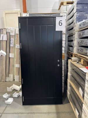 УЦЕНКА (№6С) UO1 (O1T10KL) Thermo KASKI глухая, Чёрная RAL9005, 10*21, ЛЕВАЯ, замок ASSA 8765