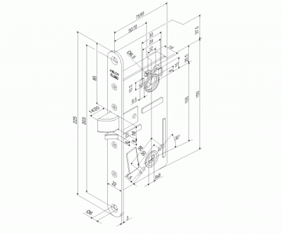 Замок электромеханический Abloy (Аблой) EL580 с функцией "Антипаника"
