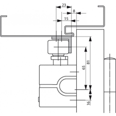 Монтажная пластина угловя ASSA-Abloy (Асса-Аблой) DCA104 (A104)