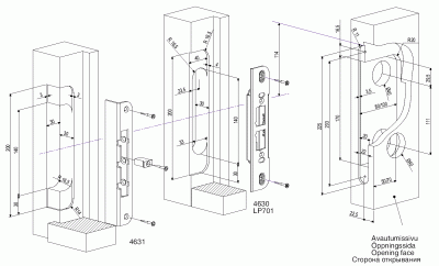 Замок электромеханический Abloy (Аблой) EL580 с функцией "Антипаника"
