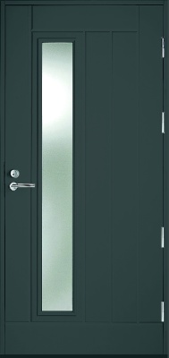 Дверь входная Kaski UOL12 Thermo, тёмно-серая, высота M23, с замком ASSA 8765