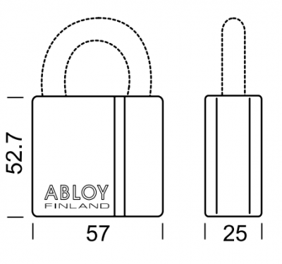 Замок навесной Abloy (Аблой) PL341, дужка 10 мм