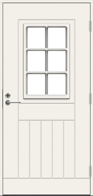Теплая входная дверь SWEDOOR by Jeld-Wen Function Wadden Eco с замком ASSA 565, белая