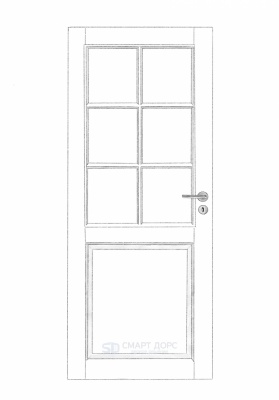 Дверь Nord Fin Doors модель 102, Белый NCS S 0502-Y, M9x21, Левая