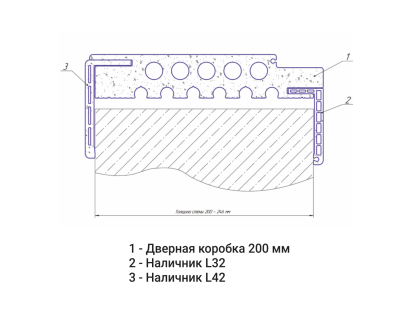Наличник телескопический 90x42 мм