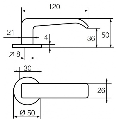 Ручка нажимная Abloy (Аблой) Consul 110/007
