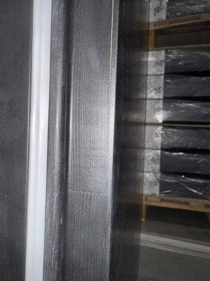 УЦЕНКА (№6С) UO1 (O1T10KL) Thermo KASKI глухая, Чёрная RAL9005, 10*21, ЛЕВАЯ, замок ASSA 8765