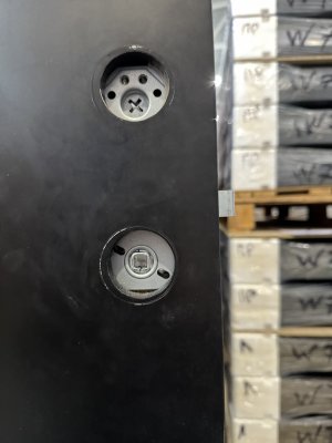 УЦЕНКА (№6С) UO1 (O1T10KL) Thermo KASKI глухая, Чёрная RAL9005, 10*21, ЛЕВАЯ, замок ASSA 8765