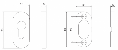 Накладка ASSA ABLOY AHW66000PZN
