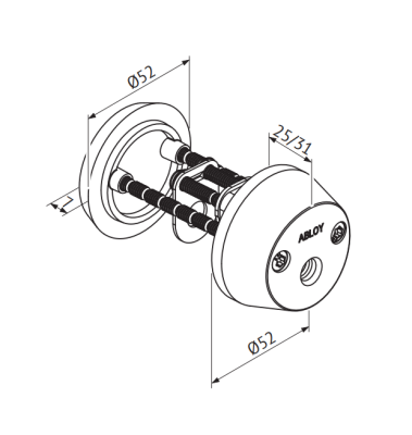 Цилиндр Abloy (Аблой) CY021