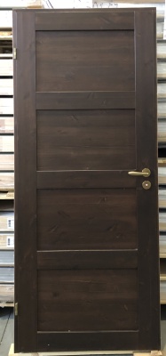 Дверь (дверное полотно + коробка) SWEDOOR by Jeld-Wen UNIQUE RUSTIC 337, цвет орех, М9*21, левая, №29 фотография