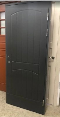 Теплая финская входная дверь SWEDOOR by Jeld-Wen Function F2000, темно-серая (цвет RR23)