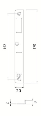Запорная (ответная планка) планка Abloy EA321