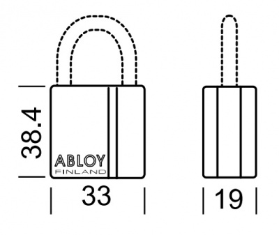 Замок навесной Abloy (Аблой) PL321, дужка 5 мм