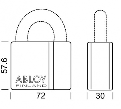 Замок навесной Abloy (Аблой) PL350, дужка 14 мм