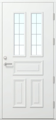 Дверь входная Kaski Kraaseli, белая, с замком ABLOY LC200