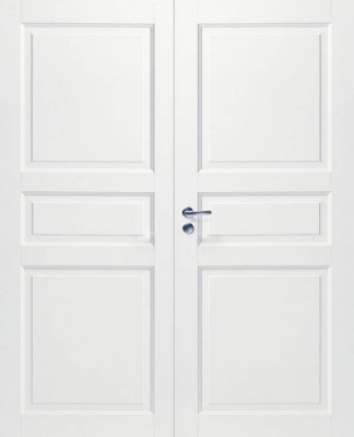 Дверь белая массивная SWEDOOR by Jeld-Wen Craft 101, двустворчатая