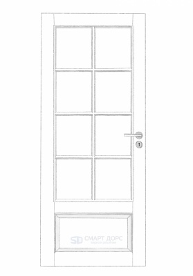 Дверь Nord Fin Doors модель 104, Белый NCS S 0502-Y, M9x21, Левая