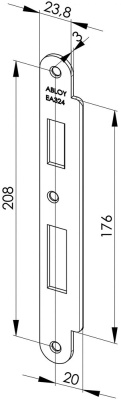 Запорная (ответная планка) планка Abloy EA324