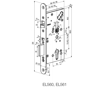 Замок электромеханический Abloy (Аблой) EL560 с функцией "Антипаника"