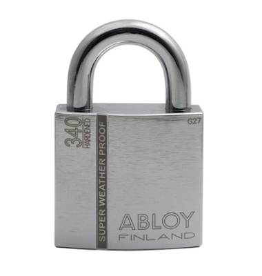Навесной замок Abloy (Аблой) PLI340, дужка 10 мм, с уплотнительными кольцами для защиты от пыли и осадков