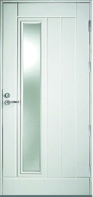 Дверь входная Kaski UOL12 Thermo, белая, с замком ABLOY LC200, М9*21, левая