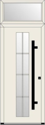 Уличная алюминиевая входная дверь с терморазрывом Werker Termo Plus 1060*2800, снаружи RAL 7024, внутри Ral 9010